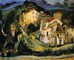 Chaim Soutine  - Bilder Gemälde - Houses at Cagnes