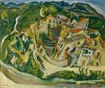 Chaim Soutine  - Bilder Gemälde - Houses at Cagnes