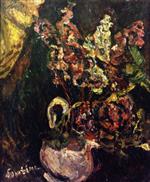 Chaim Soutine  - Bilder Gemälde - Jug with Lilacs