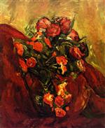 Chaim Soutine  - Bilder Gemälde - Jug with Roses