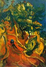 Chaim Soutine  - Bilder Gemälde - Landscape at Cagnes