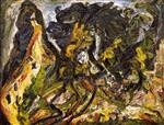 Chaim Soutine  - Bilder Gemälde - Landscape at Céret