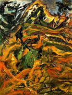 Chaim Soutine  - Bilder Gemälde - Landscape at Céret