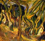 Chaim Soutine  - Bilder Gemälde - Landscape at Céret