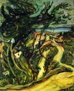 Chaim Soutine  - Bilder Gemälde - Landscape of Cagnes