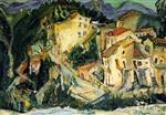 Chaim Soutine  - Bilder Gemälde - Landscape of Cagnes-2