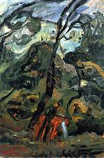 Chaim Soutine  - Bilder Gemälde - Landscape of Southern France