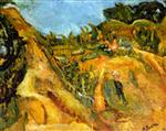 Chaim Soutine  - Bilder Gemälde - Landscape of Southern France