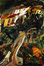 Chaim Soutine  - Bilder Gemälde - Landscape of Southern France