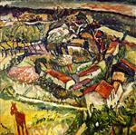 Chaim Soutine  - Bilder Gemälde - Landscape with Donkey