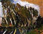 Chaim Soutine  - Bilder Gemälde - Landscape with Reclining Figure, Champigny