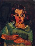 Chaim Soutine  - Bilder Gemälde - Little Girl in Blue
