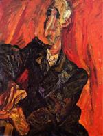 Chaim Soutine  - Bilder Gemälde - Man with a Long Nose (Racine)