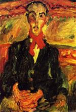 Chaim Soutine  - Bilder Gemälde - Man with Red Scarf