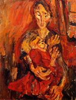 Chaim Soutine  - Bilder Gemälde - Mother and Child