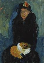 Chaim Soutine  - Bilder Gemälde - Old Woman with Dog
