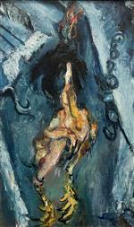 Chaim Soutine  - Bilder Gemälde - Plucked chicken