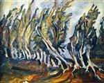 Chaim Soutine  - Bilder Gemälde - Poplars