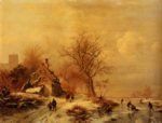 Bild:Menschen in einer Winterlandschaft