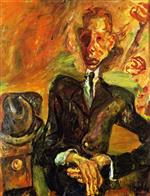 Chaim Soutine  - Bilder Gemälde - Portrait of a Man with a Felt Hat