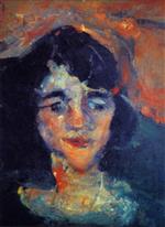 Chaim Soutine  - Bilder Gemälde - Portrait of a Young Girl