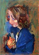 Chaim Soutine  - Bilder Gemälde - Portrait of a Young Girl
