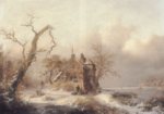 Bild:Menschen in einer Winterlandschaft