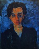 Chaim Soutine  - Bilder Gemälde - Portrait of a Young Woman