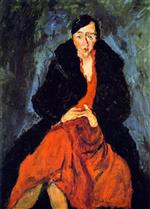 Chaim Soutine  - Bilder Gemälde - Portrait of Madeleine Castaing