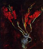 Chaim Soutine  - Bilder Gemälde - Red Gladiolas
