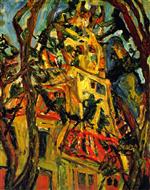 Chaim Soutine  - Bilder Gemälde - Red Roofs, Céret