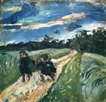 Chaim Soutine  - Bilder Gemälde - Return from School After the Storm