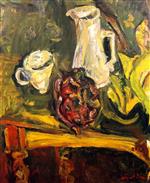 Chaim Soutine  - Bilder Gemälde - Still LIfe with Cabbage
