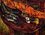 Chaim Soutine  - Bilder Gemälde - Still Life with Fish, Eggs and Lemons