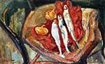 Chaim Soutine  - Bilder Gemälde - Still LIfe with Herrings and Onions