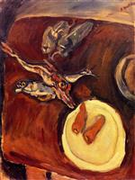 Chaim Soutine  - Bilder Gemälde - Still LIfe with Peppers and Carrots