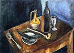 Chaim Soutine  - Bilder Gemälde - Still LIfe with Pipe