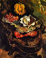 Chaim Soutine  - Bilder Gemälde - Table with Food