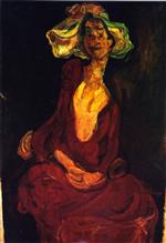 Chaim Soutine  - Bilder Gemälde - The Large Hat