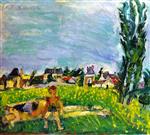 Chaim Soutine  - Bilder Gemälde - Two Children at Champigny Under a Blue Sky