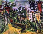Chaim Soutine  - Bilder Gemälde - View of Montmartre