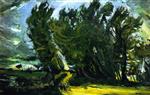 Chaim Soutine  - Bilder Gemälde - Windy Day, Auxerre