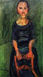 Chaim Soutine  - Bilder Gemälde - Woman by a Chair