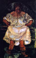 Chaim Soutine  - Bilder Gemälde - Woman Entering the Water