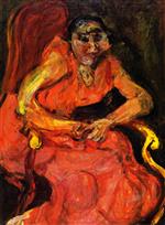 Chaim Soutine  - Bilder Gemälde - Woman in Pink