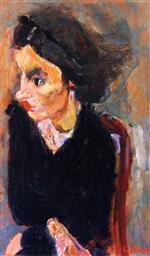 Chaim Soutine  - Bilder Gemälde - Woman in Profile