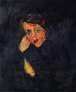 Chaim Soutine  - Bilder Gemälde - Woman Leaning on Her Arm