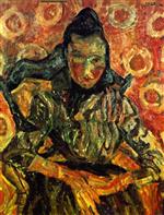 Chaim Soutine  - Bilder Gemälde - Woman Seated in an Armchair