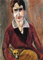 Chaim Soutine  - Bilder Gemälde - Woman with a Dog