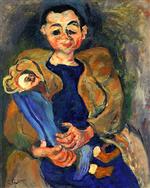 Chaim Soutine  - Bilder Gemälde - Woman with a Doll